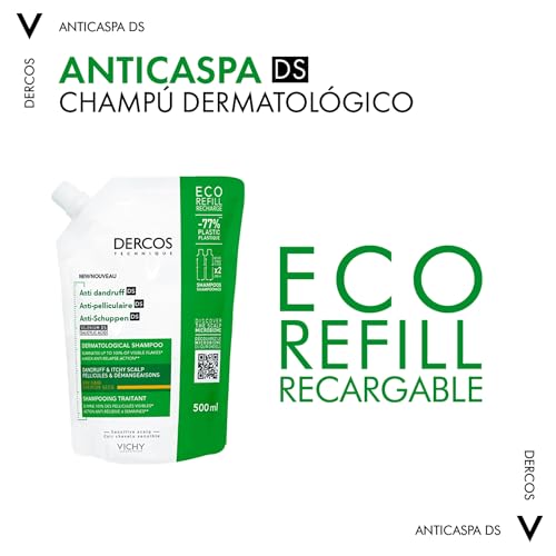 Detalle de Vichy Dercos Champú Anticaspa para Cabellos Secos 390 ml | Tecnología DS Selenium Microbiome