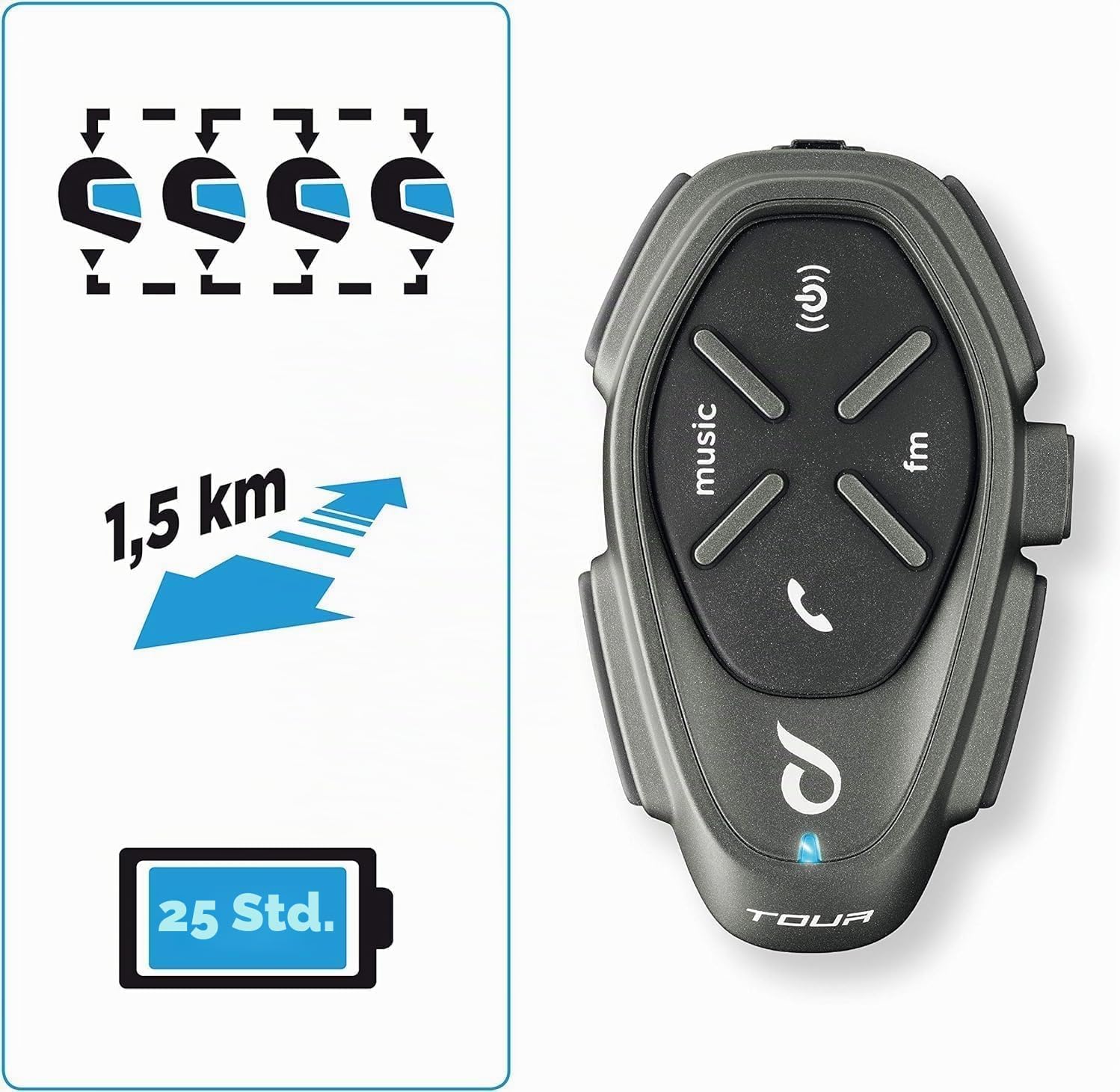 Detalle 2 de Interphone Tour Doppelpack 1,5 km Reichweite