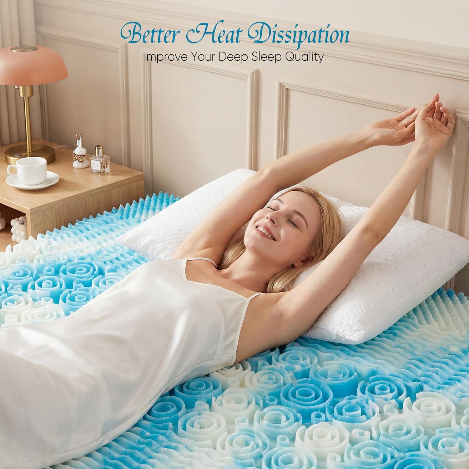 Detalle 1 de Sweetcrispy Memory Foam Mattress Topper 3-Inch