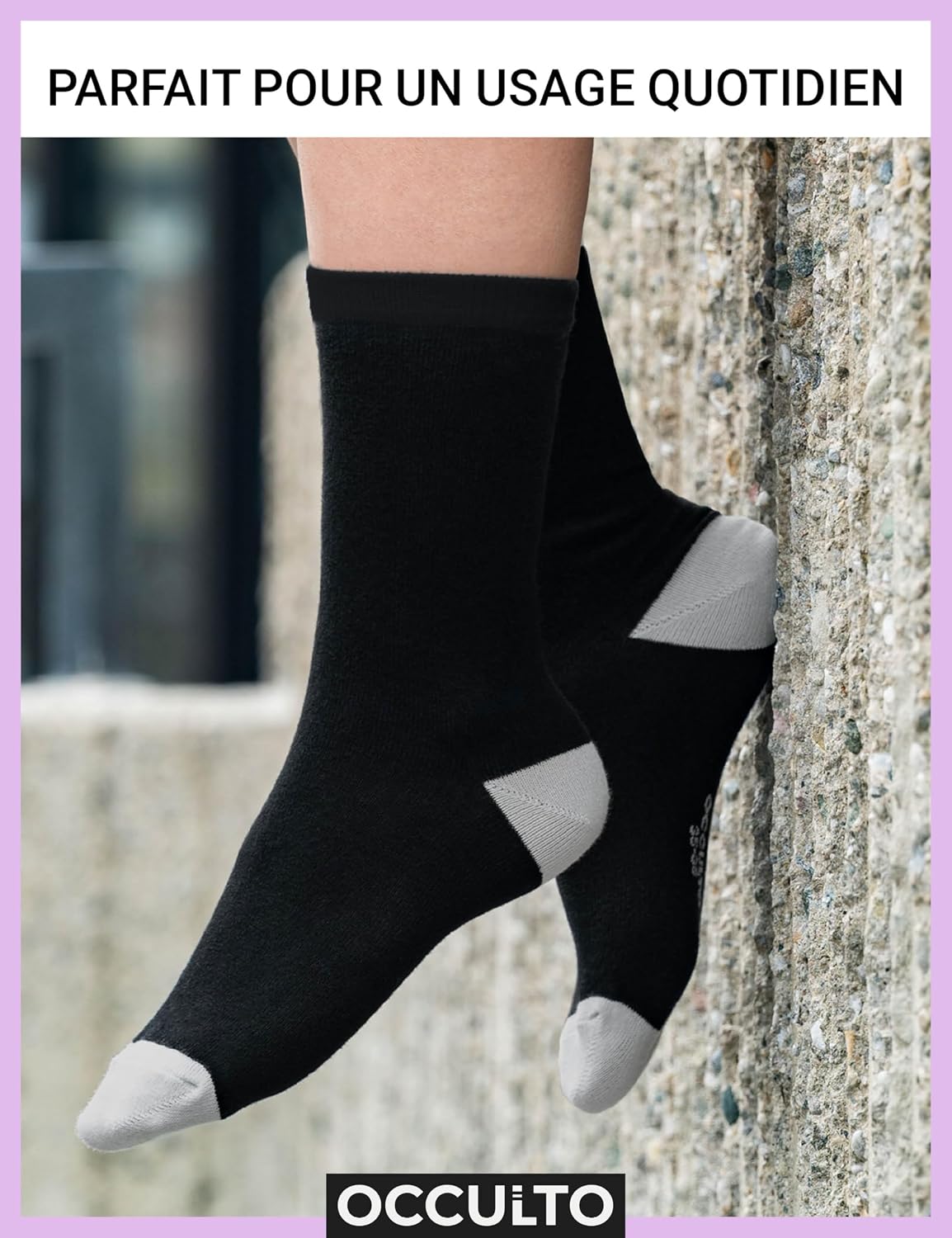 Detalle de Lot de 10 chaussettes femme longues en coton Gertrud