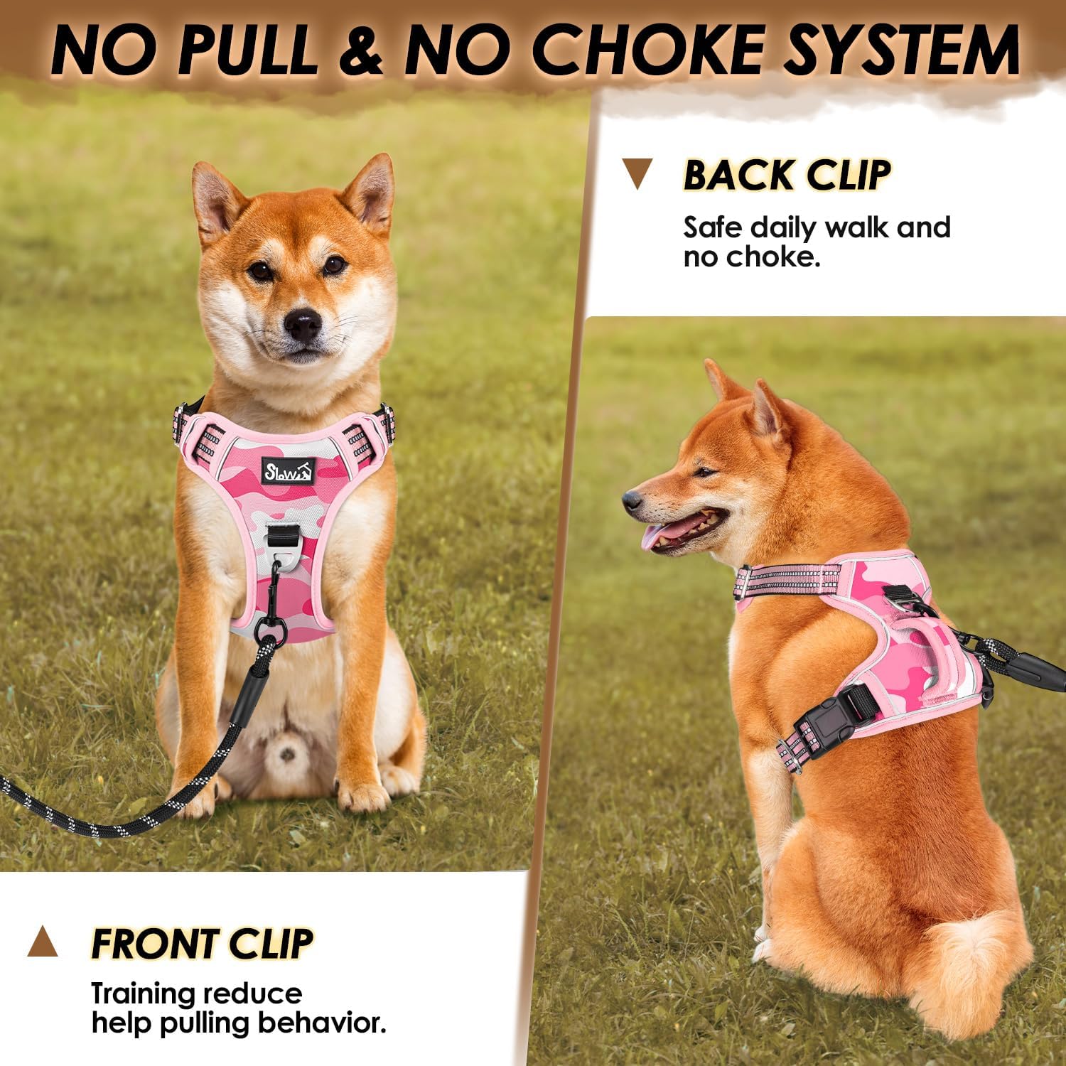 Thumbnail 2 de Eyein Dog Harness Large Dog (XL) – Anti-pull adjustable pet vest with 2 clips and reflective handle