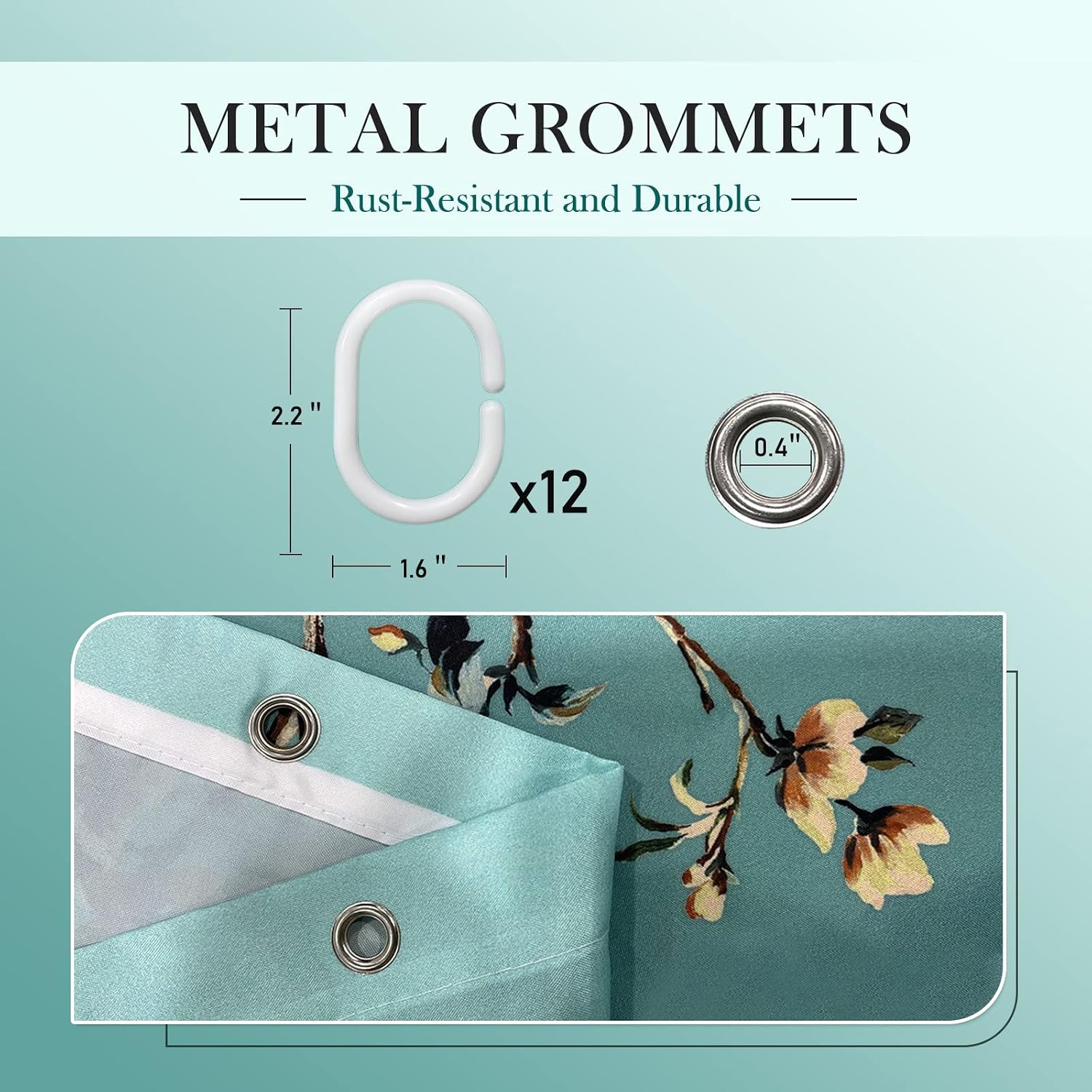 Detalle 2 de LIVETTY shower curtain 180x200cm