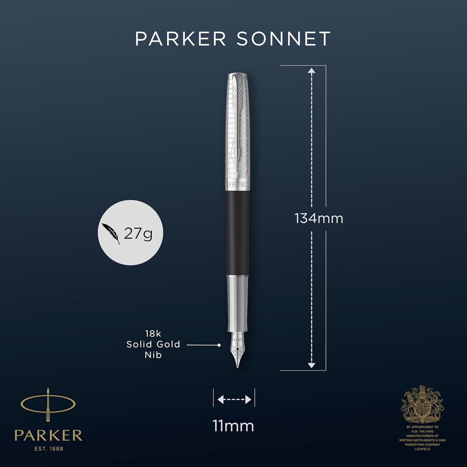 Thumbnail 2 de Parker Sonnet stilografica “Legacy of Flight” con pennino medio in oro 18k e inchiostro nero
