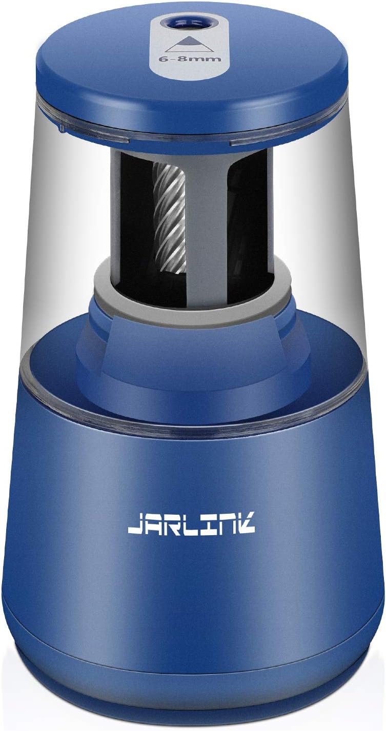 Detalle de JARLINK OP044B Electric Pencil Sharpener, Helical Blade, Auto Stop, Dual Power