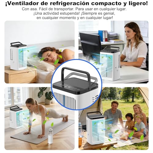 Thumbnail 6 de Terraspire Aire Acondicionado Portátil 4 en 1 (Blanco) – Enfriador, Humidificador y LED, 1200 ml
