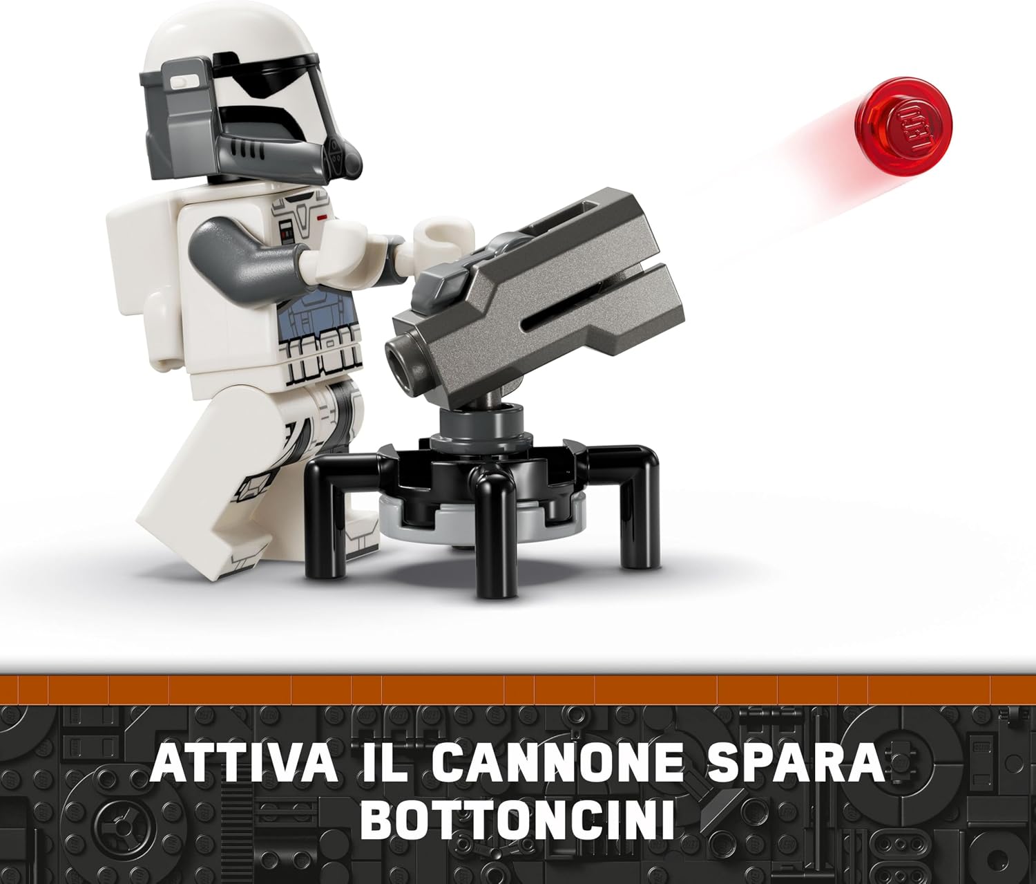 Detalle de LEGO Star Wars 75373 Battle Pack Agguato su Mandalore (The Mandalorian) con 4 minifigure e grotta da costruire