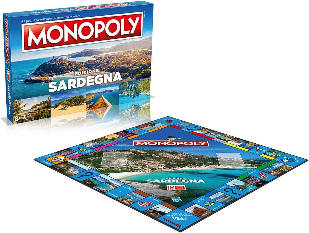 Detalle de Winning Moves Monopoly I Borghi Più Belli d'Italia Sardegna – Edizione Italiana per Famiglie
