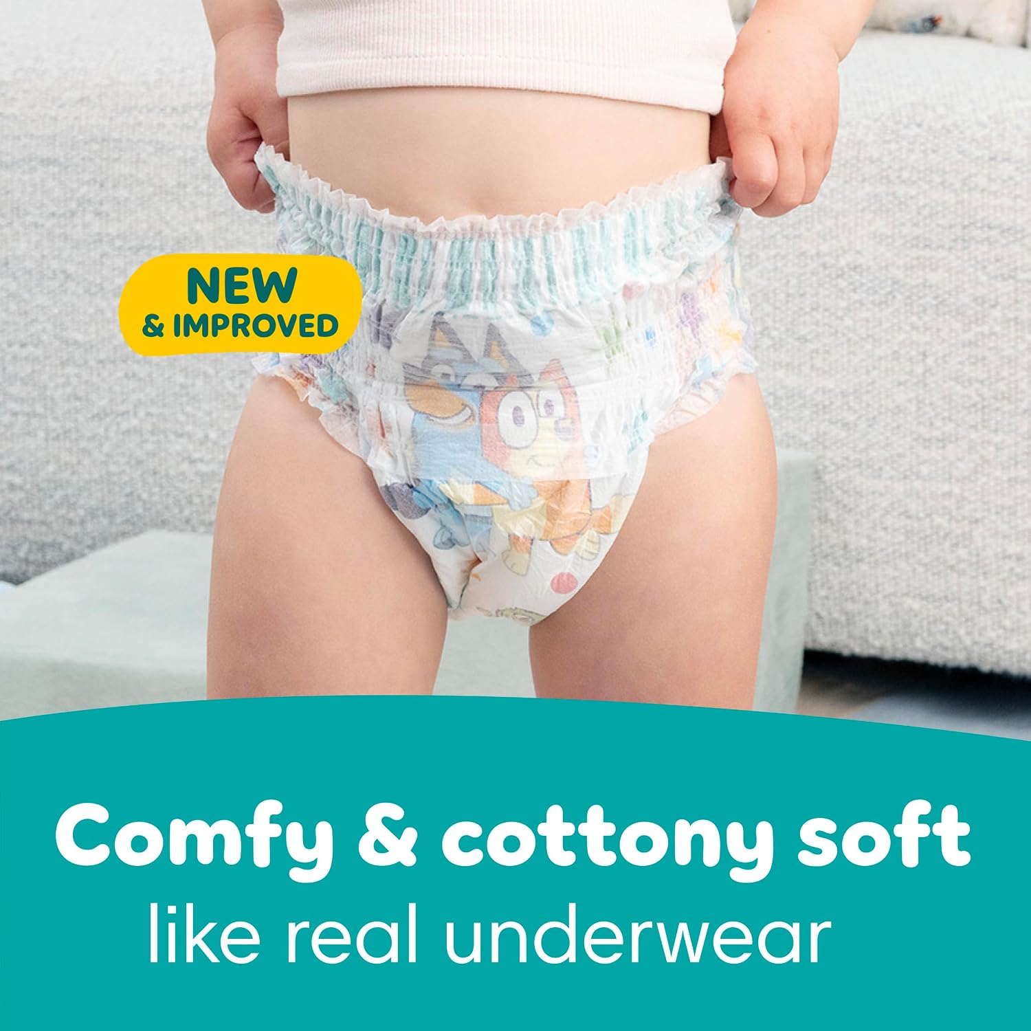 Thumbnail 5 de Pampers Easy Ups Potty Training Pants, Size 5 (3T-4T), Bluey Absorbent Training Underwear – 124 Count
