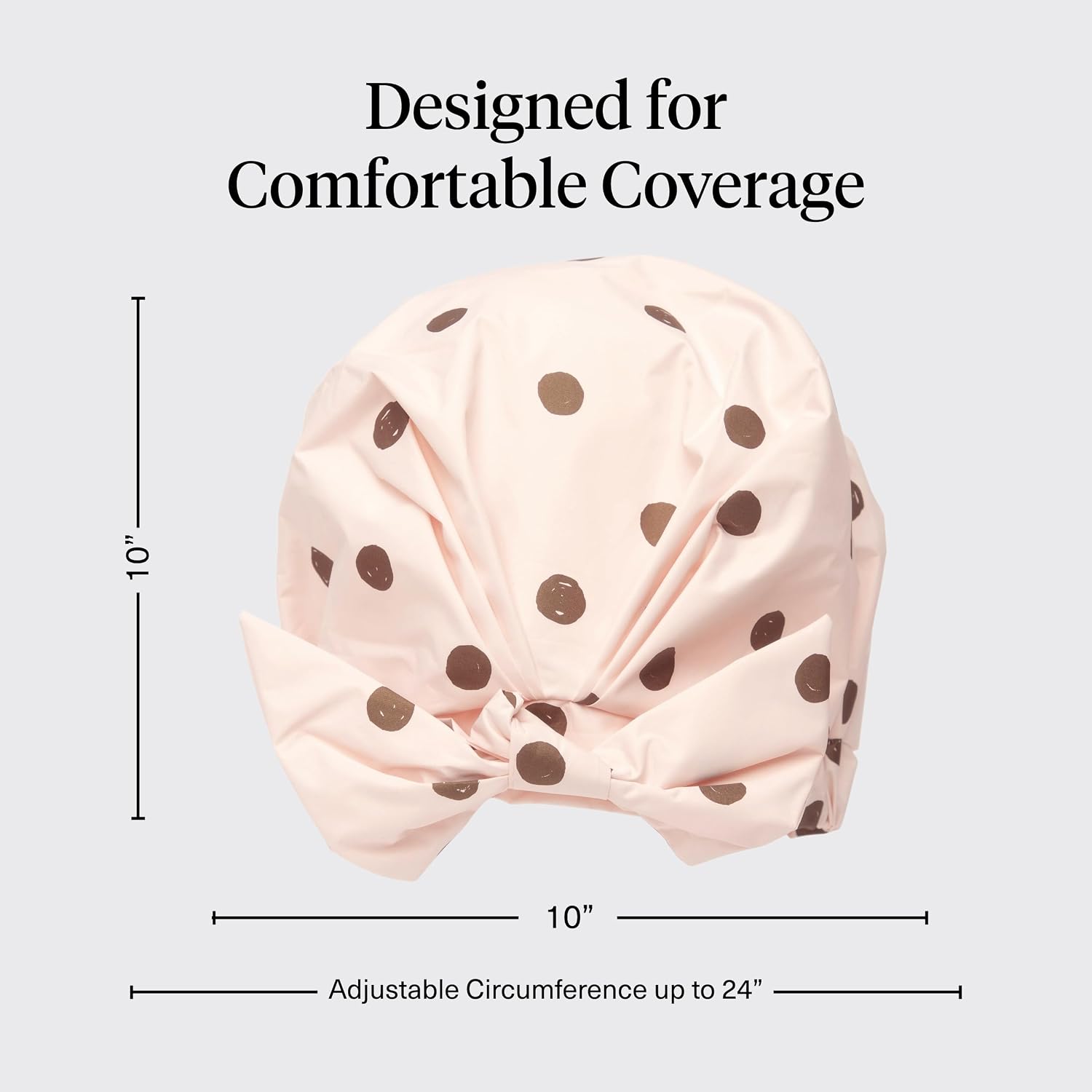 Thumbnail 3 de Kitsch 819677020842 Large Shower Cap for Women, Blush Dot, Reusable
