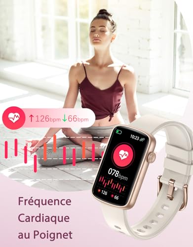 Detalle de SHANG WING Montre Connectée Femme Petite Taille — Bracelet Étanche