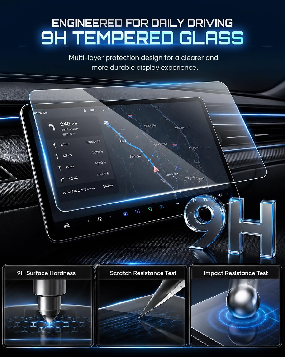 Detalle 2 de Screen Protector Set for 2026 Tesla Model Y