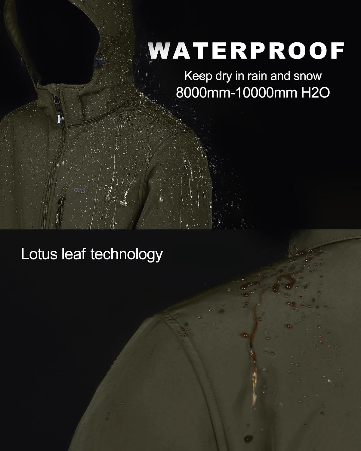 Detalle de Softshelljacke Herren wasserdicht 33,000ft