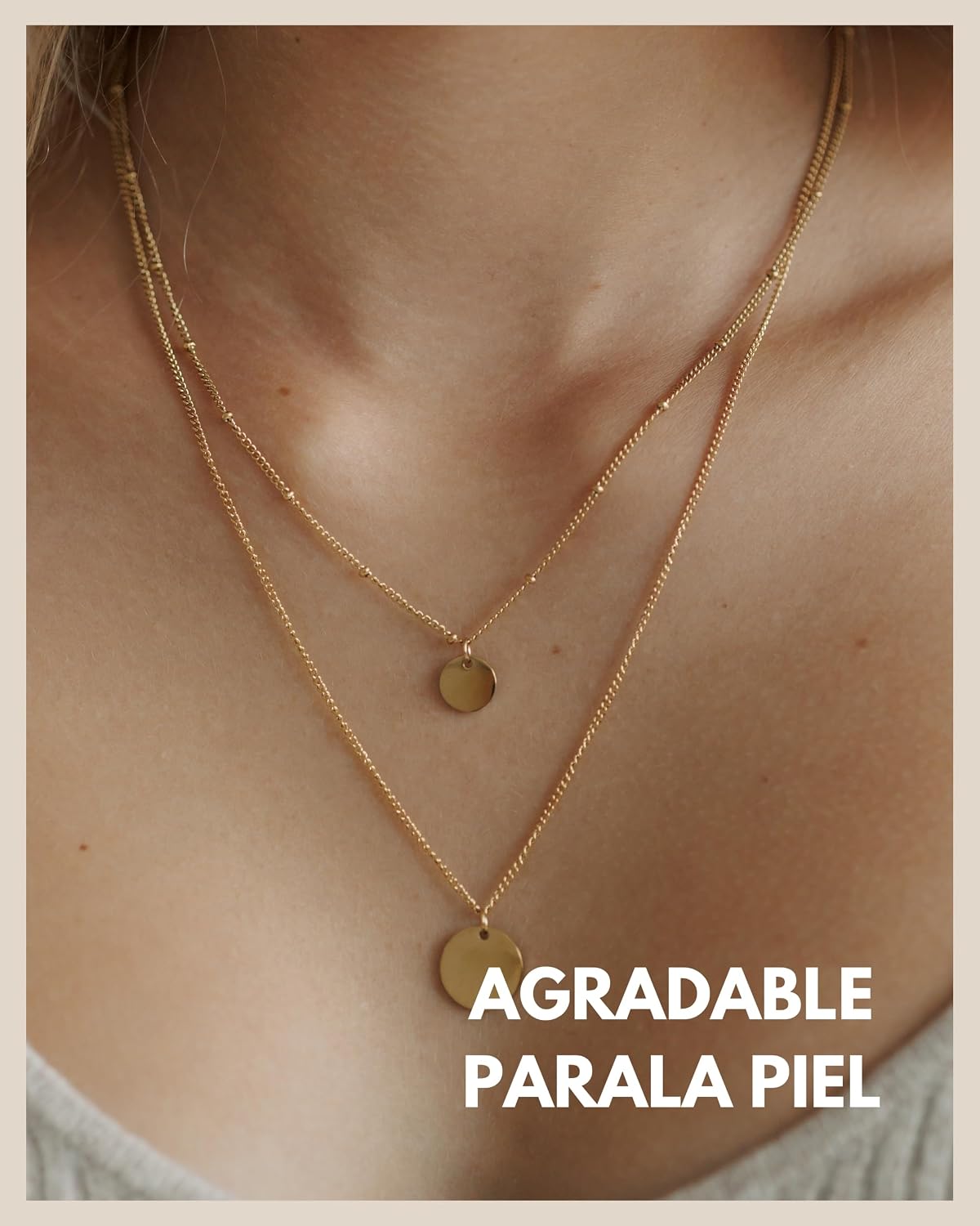Detalle 2 de GD GOOD.designs Cadena doble placas 45/52 cm