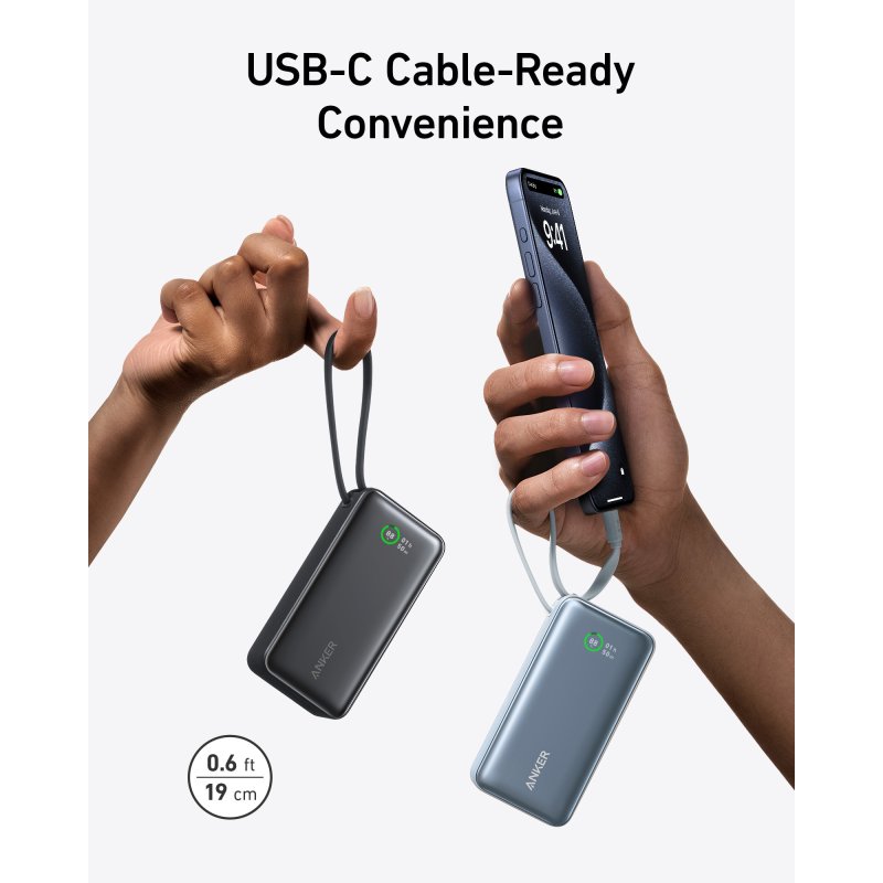 Detalle de Anker Nano PowerBank 10000 mAh 30W Verde