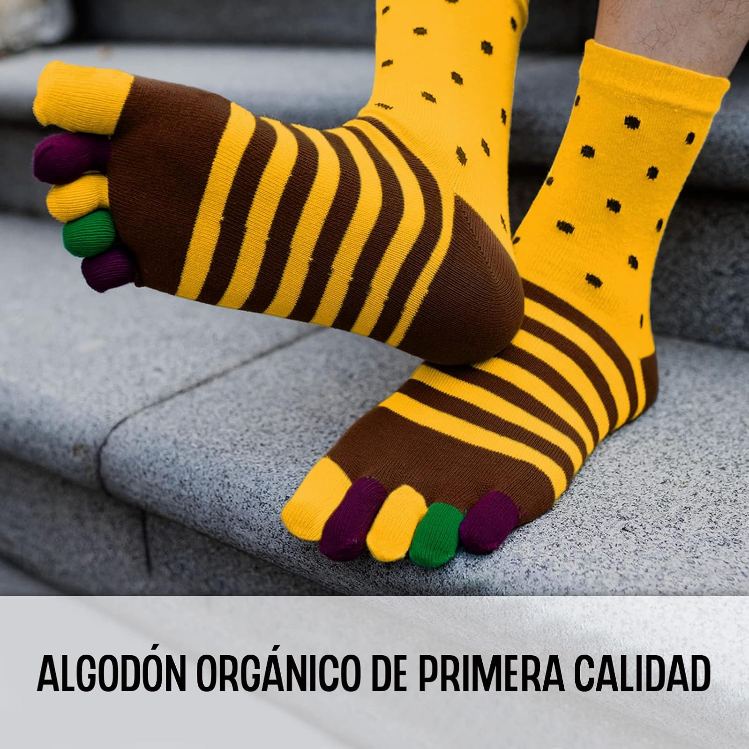 Thumbnail 5 de PUTUO Calcetines dedos hombres running 5 pares