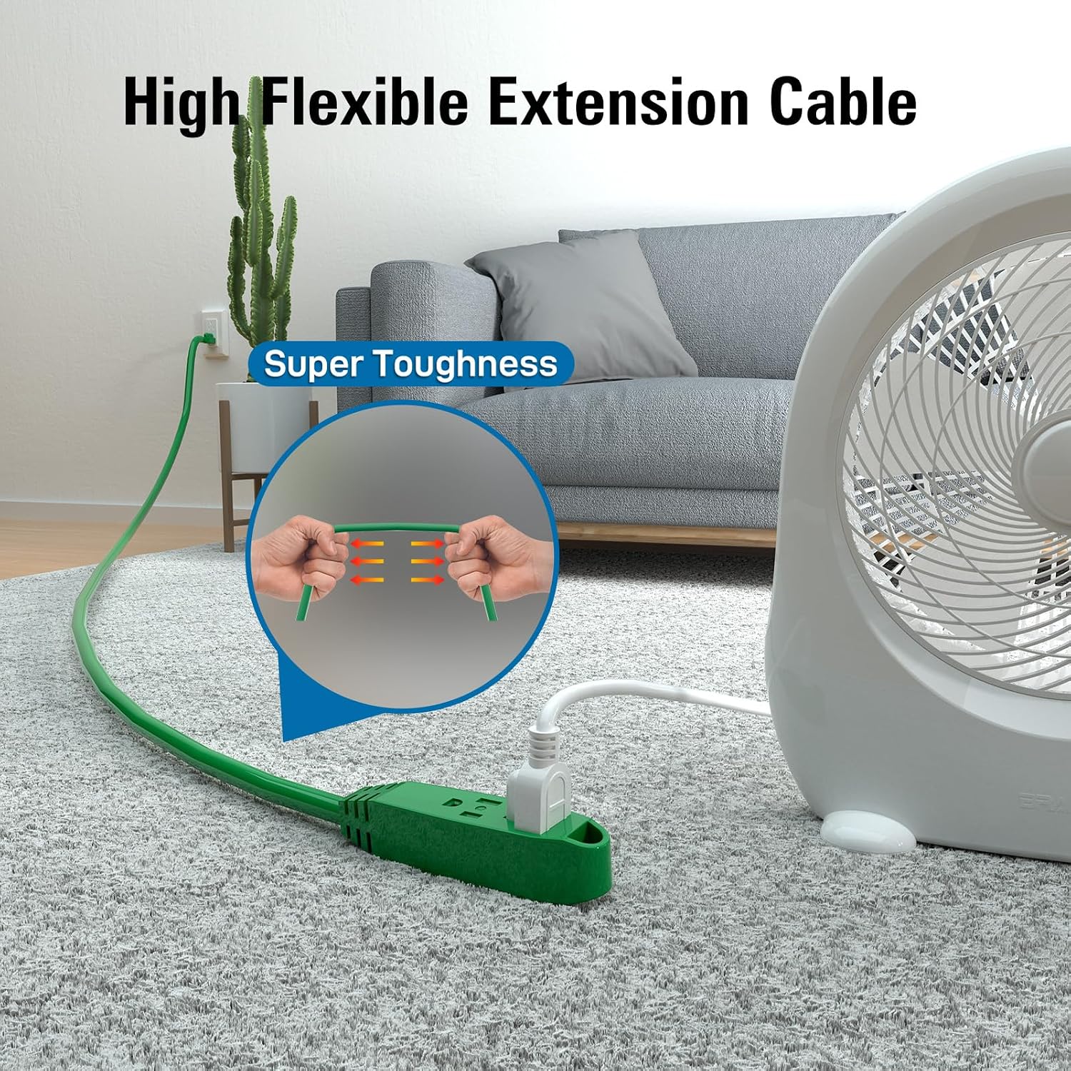 Detalle 1 de K KASONIC FL-110A 12-Foot 3-Outlet Grounded Extension Cord