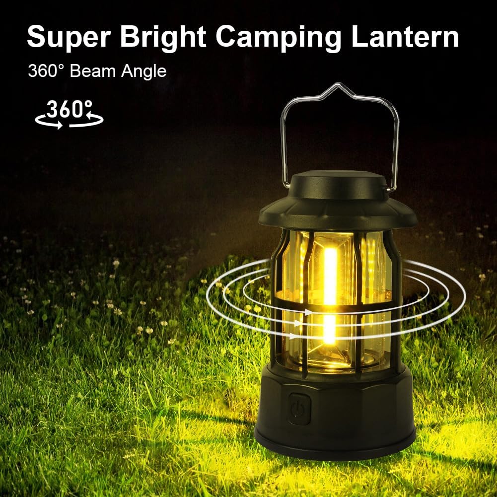 Detalle 2 de Flintronic Camping Lanterns Retro 2-pack