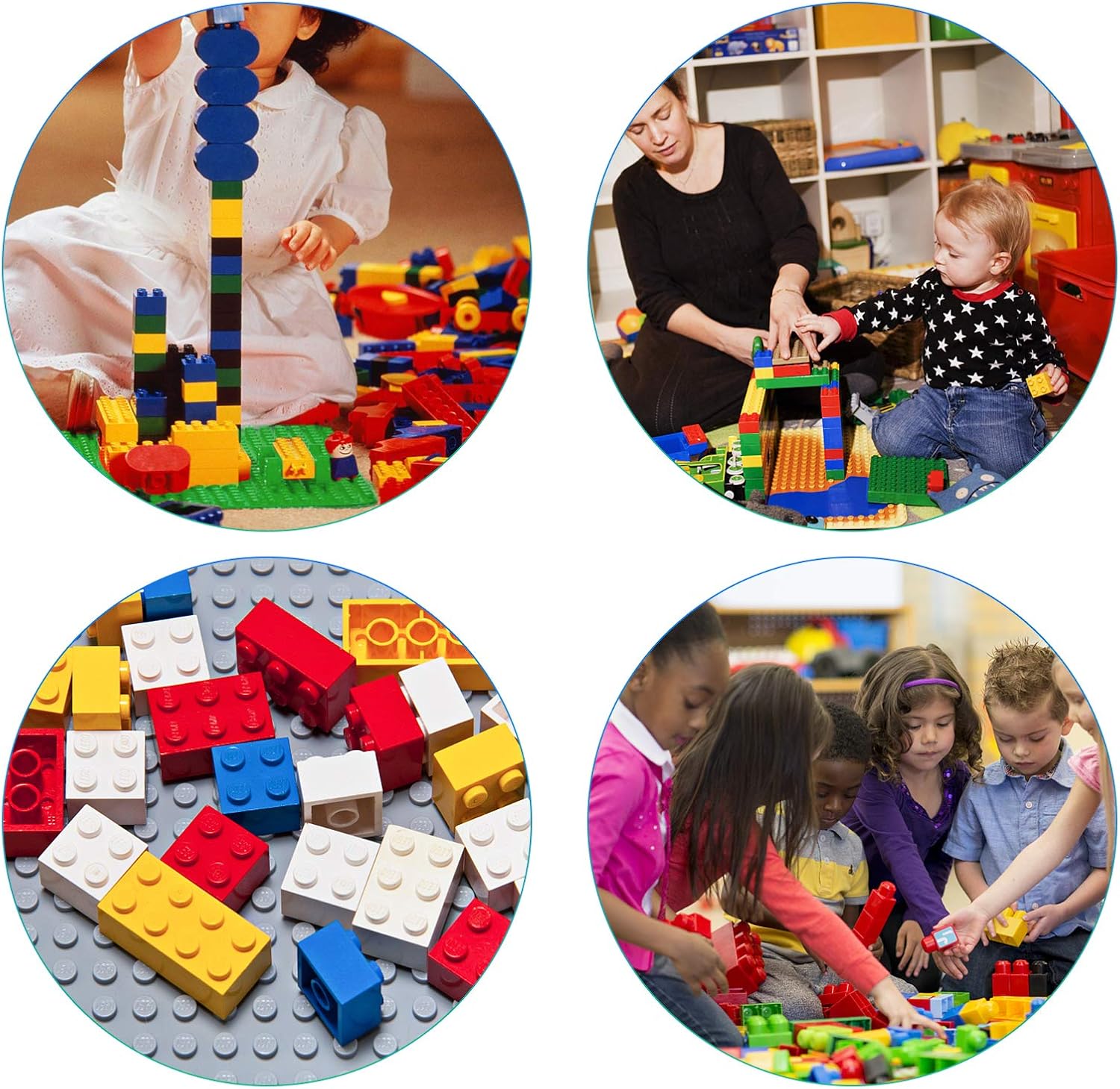 Thumbnail 6 de Celawork Große Bauplatte – 38 × 38 cm, kompatibel mit Duplo und vielen Markenbausteinen