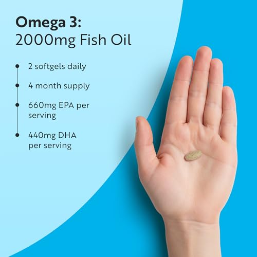 Detalle 2 de Nutravita Omega 3 Capsules High Strength 2000mg – 240 Softgels