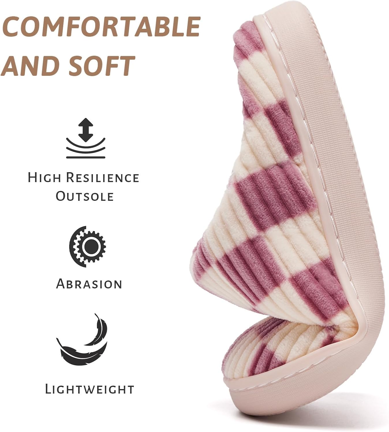Thumbnail 3 de Guyarns Kids Slippers for Boys and Girls - Plush Lined Memory Foam Checkered Slippers with Non-Slip Sole