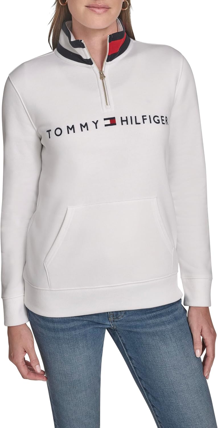 Thumbnail 5 de Tommy Hilfiger Sweat zippé en coton « Logo » : confort décontracté au quotidien