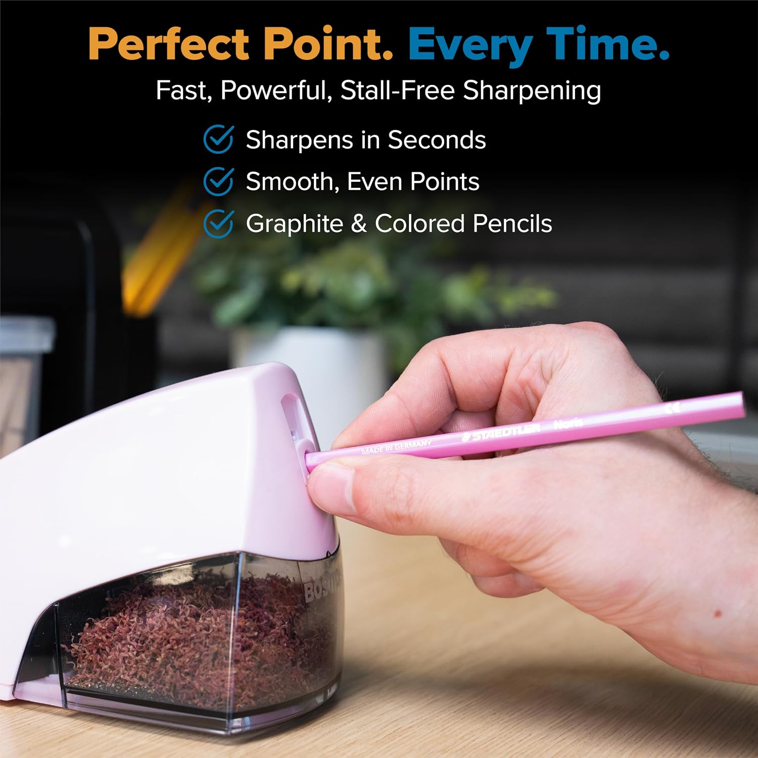 Detalle de Bostitch Electric Pencil Sharpener, Pink