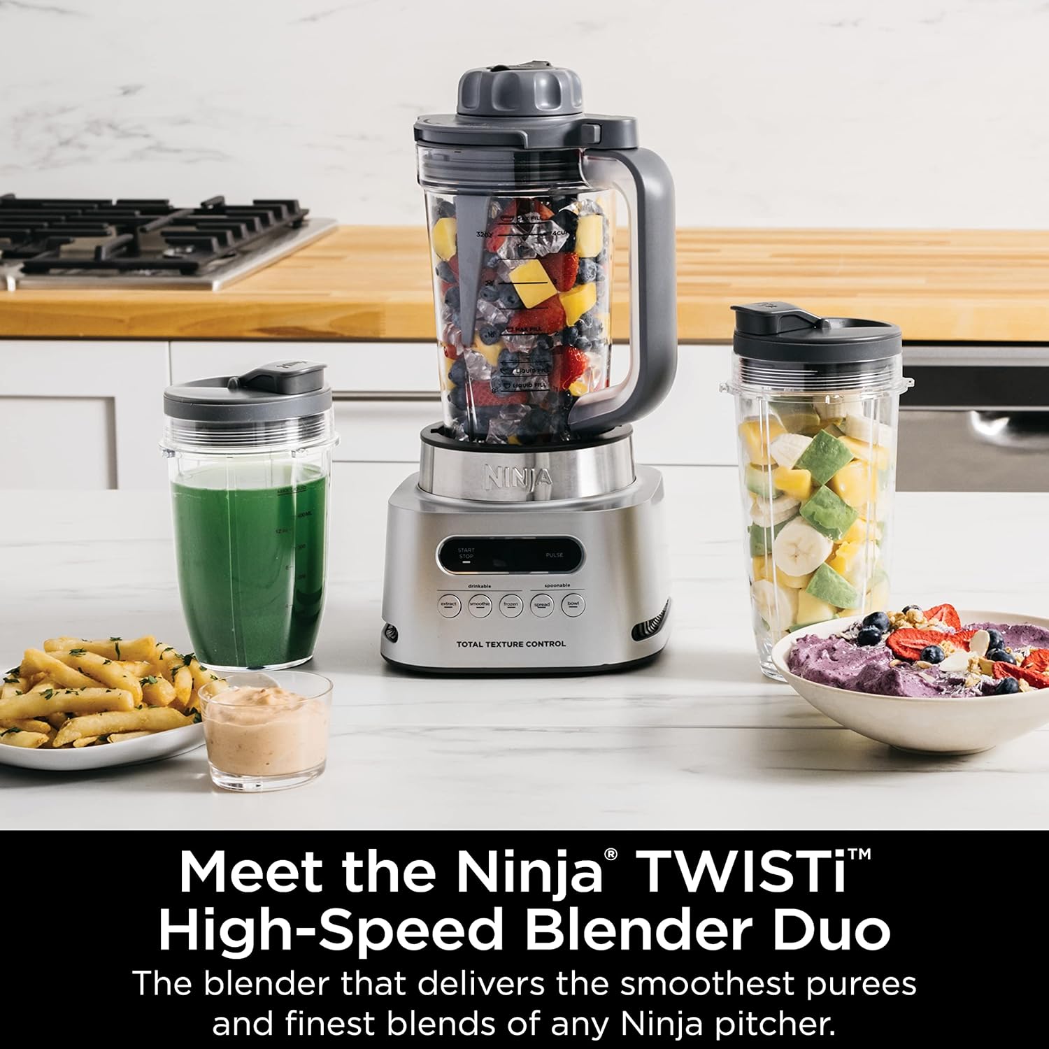 Thumbnail 1 de Ninja SS151 TWISTi Blender DUO: High-Speed 1600W Smoothie Maker & Nutrient Extractor