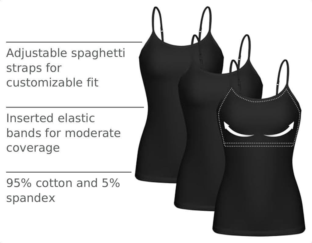 Thumbnail 3 de ATTRACO 3-Pack Cotton Camisoles Shelf Bra