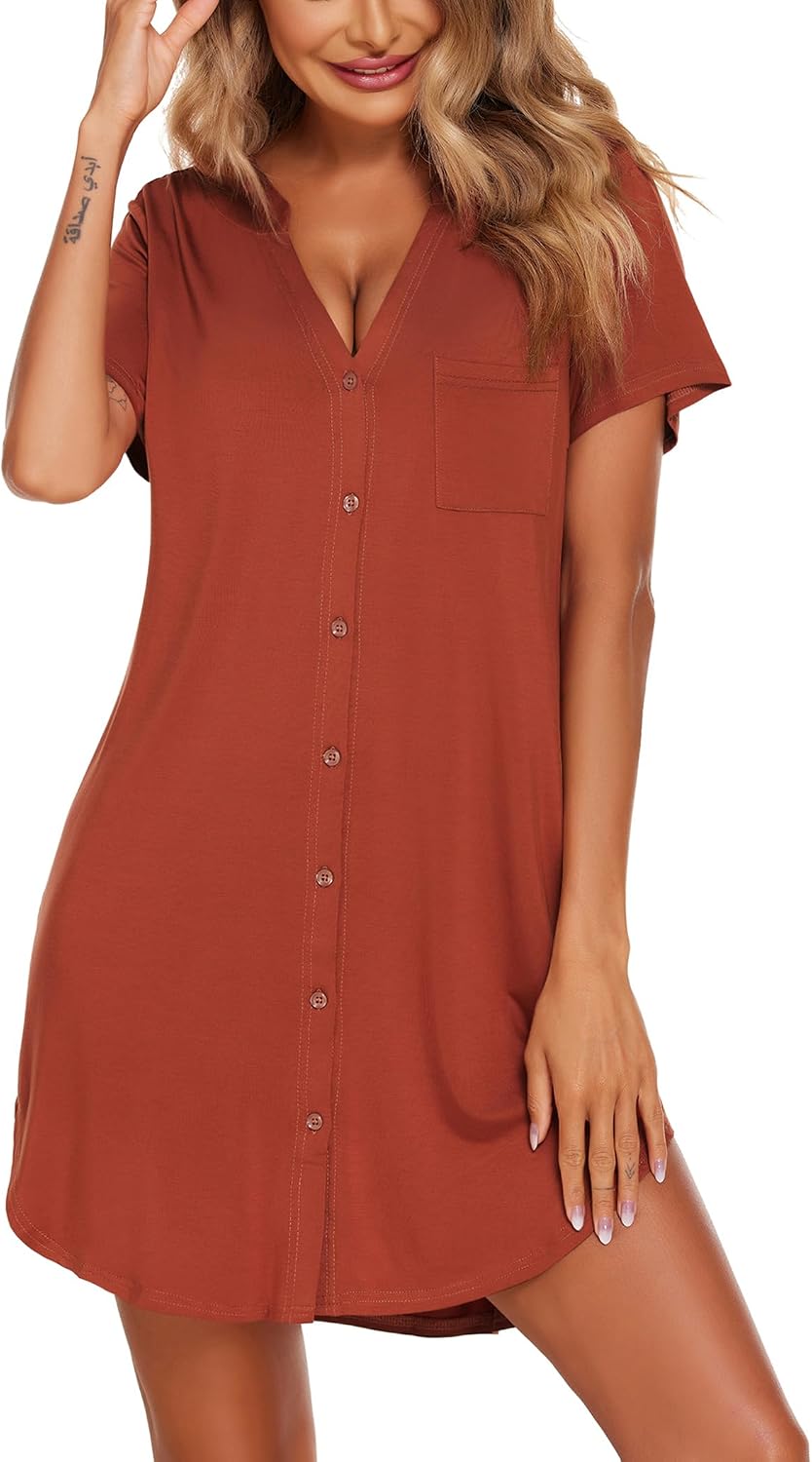 Detalle 2 de Ekouaer Camicia da Notte Estiva S-XXL