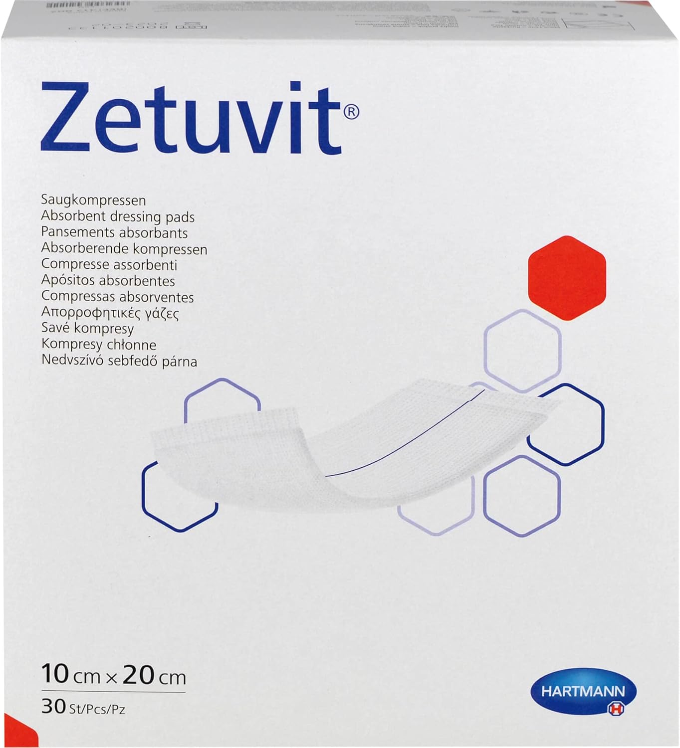 Detalle de Zetuvit Lot de 30 compresses absorbantes non stériles 10 × 20 cm