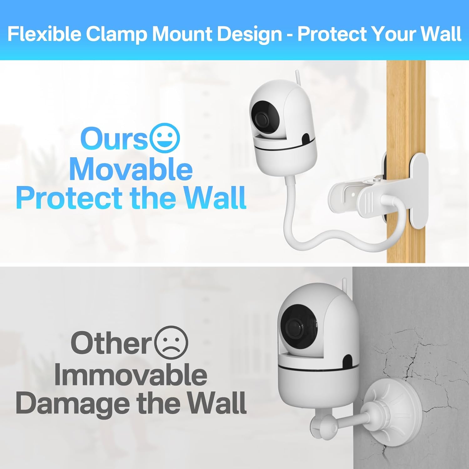 Thumbnail 3 de Universal 19.4" Flexible Gooseneck Baby Monitor Mount for HelloBaby, VTech, Infant Optics and More