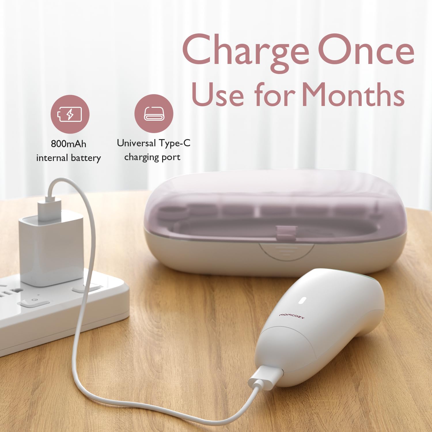 Detalle 2 de Momcozy Baby-Nagelfeile elektrisch wiederaufladbar