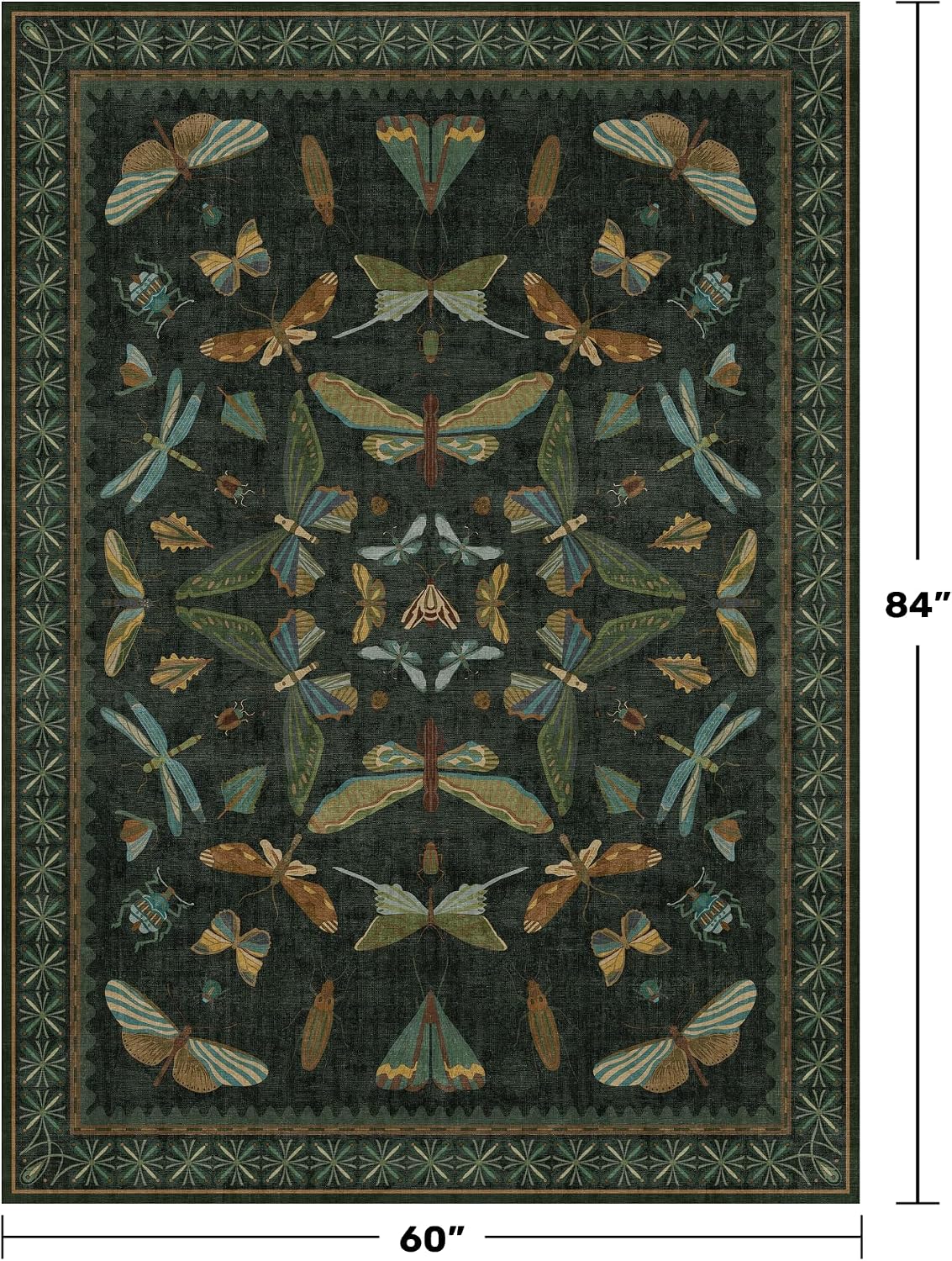 Detalle 2 de Fairy Fantasy Moss Rug 5x7 — Dark Green