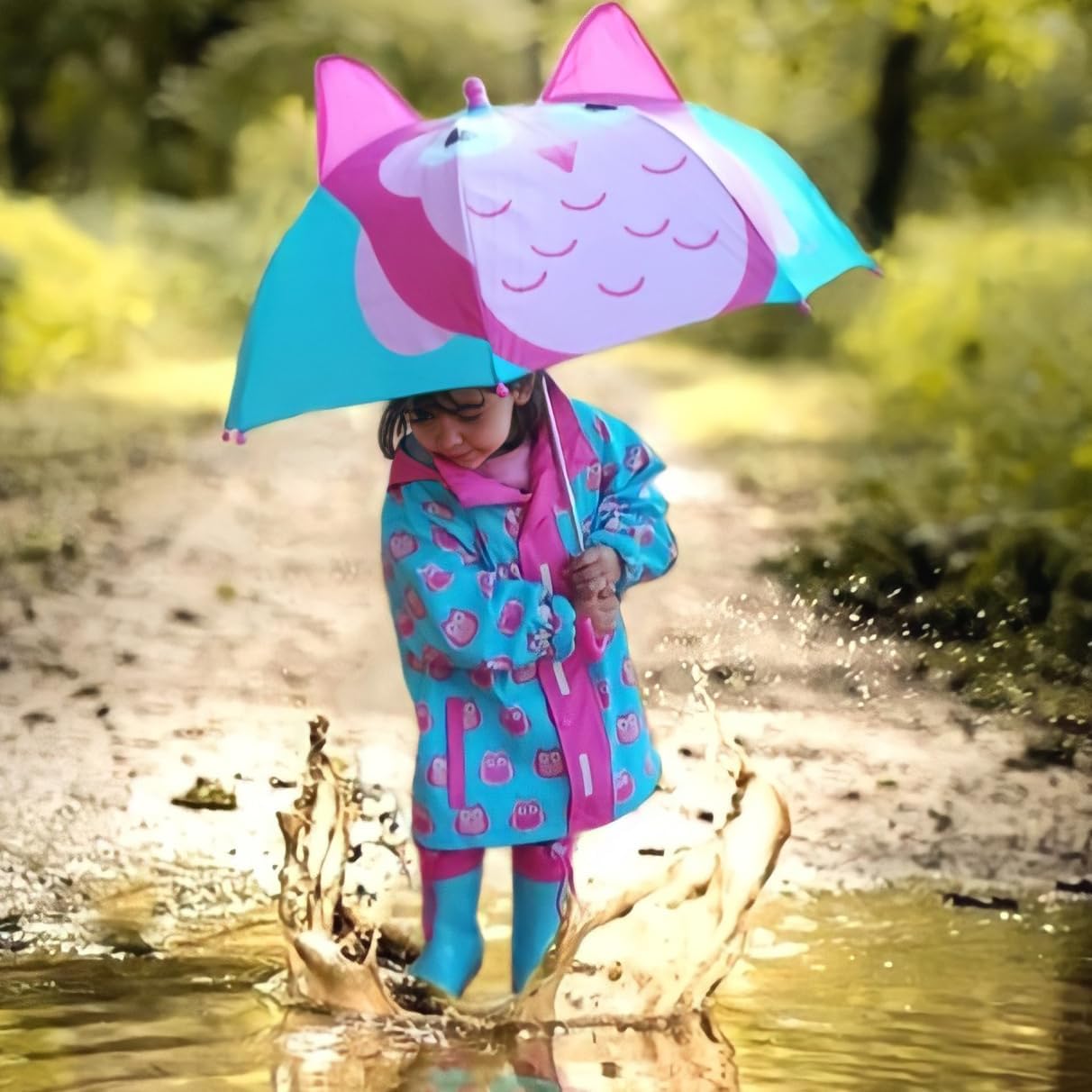 Detalle 2 de Playshoes Unisex Kinder Regenjacke Outdoorjacke – wind- und wasserdicht mit reflektierenden Details