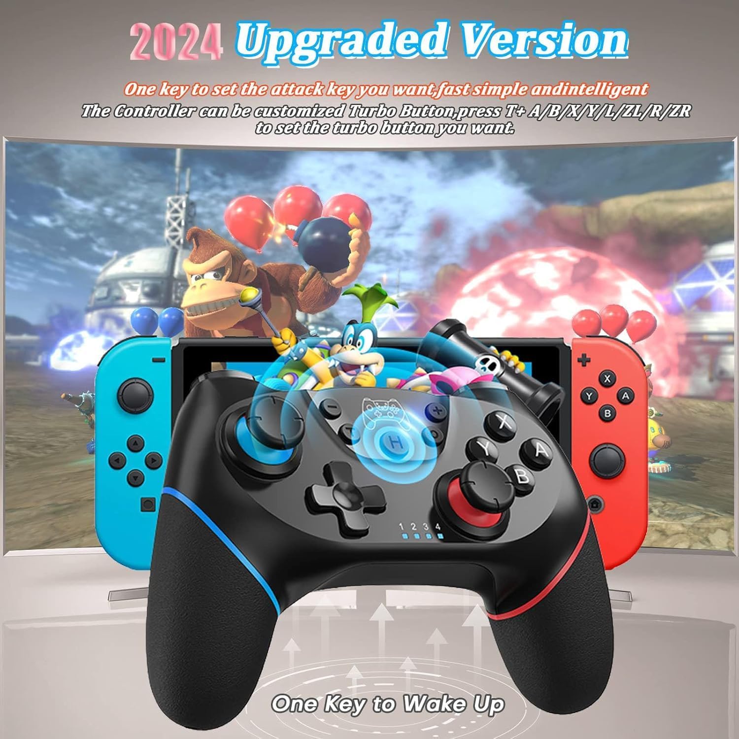 Thumbnail 1 de Sefitopher Wireless Pro Controller for Nintendo Switch & PC (Turbo, Dual Vibration, Gyro)