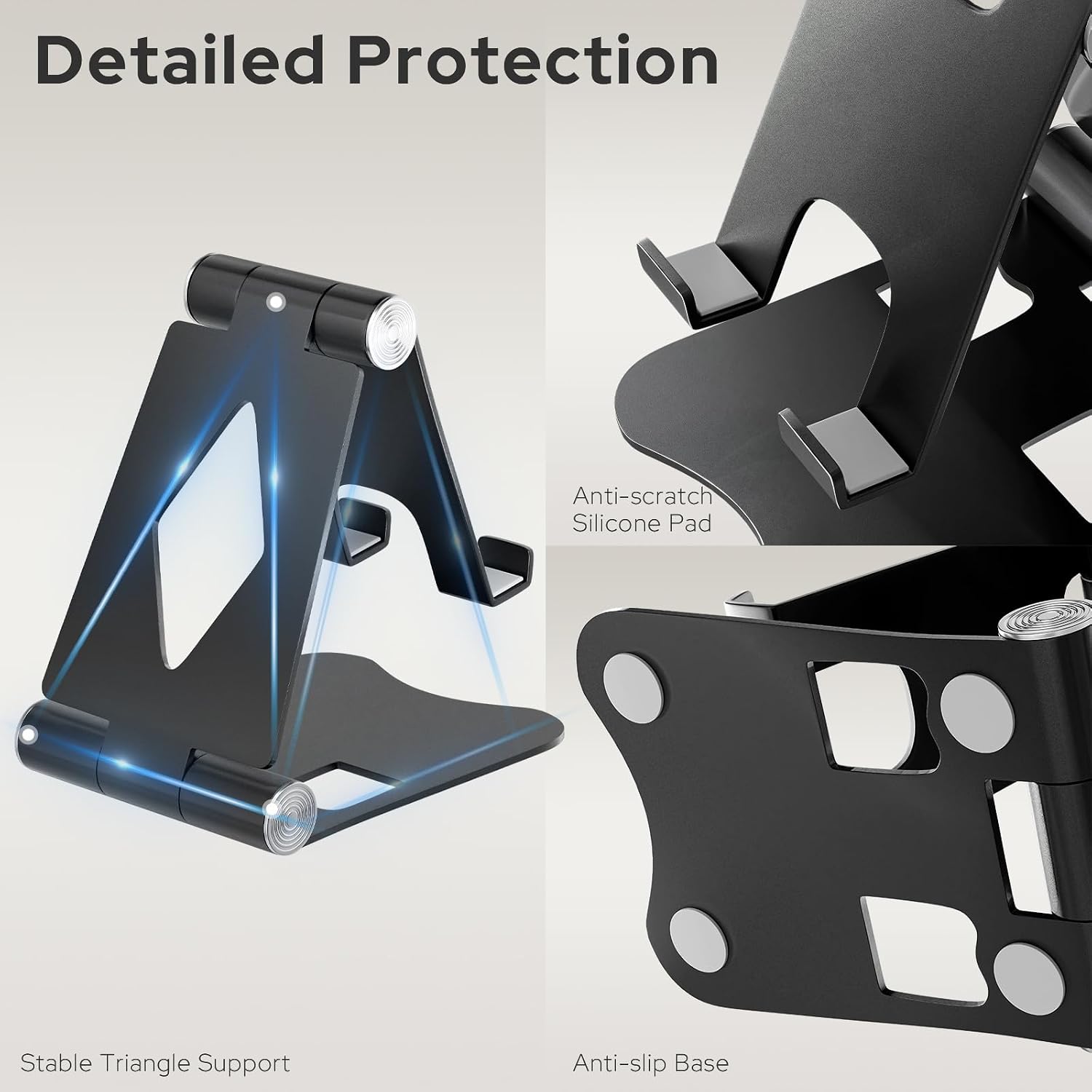 Detalle de Zivacate Foldable Desk Phone Stand, 2 Pack, Adjustable Angle and Height