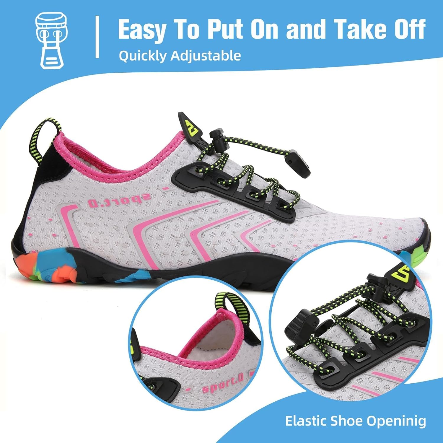 Thumbnail 5 de Mishansha Water Shoes for Women & Men – Quick-Dry Barefoot Swim Shoes with Drainage Holes