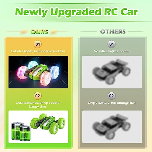 Thumbnail 7 de Rodzon Coche Teledirigido 360° con Luces – Acrobacias, Batería Recargable (Verde)