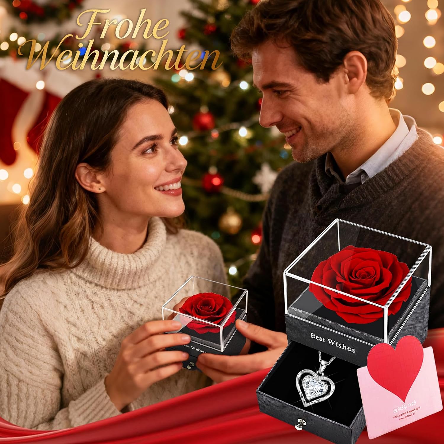 Detalle 2 de Willuck Ewige Rose 3â5 Jahre Geschenkbox đč