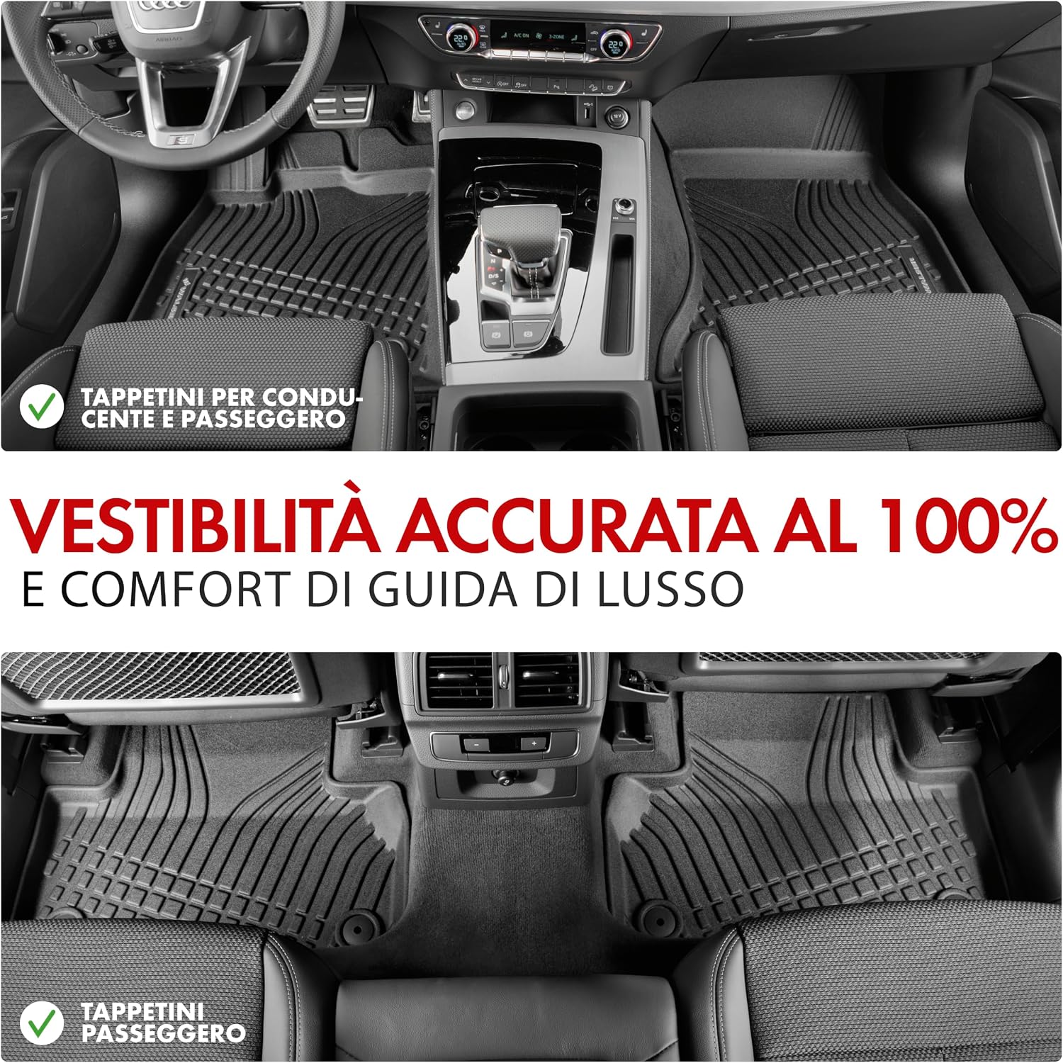 Thumbnail 5 de WALSER tappetini premium su misura per VW Golf VII/Seat Leon e T-Roc: protezione totale, stile e praticità