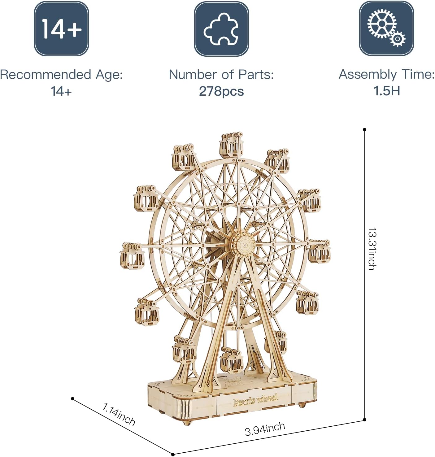 Thumbnail 2 de Rolife Ferris Wheel 3D Puzzle Holzspieldose