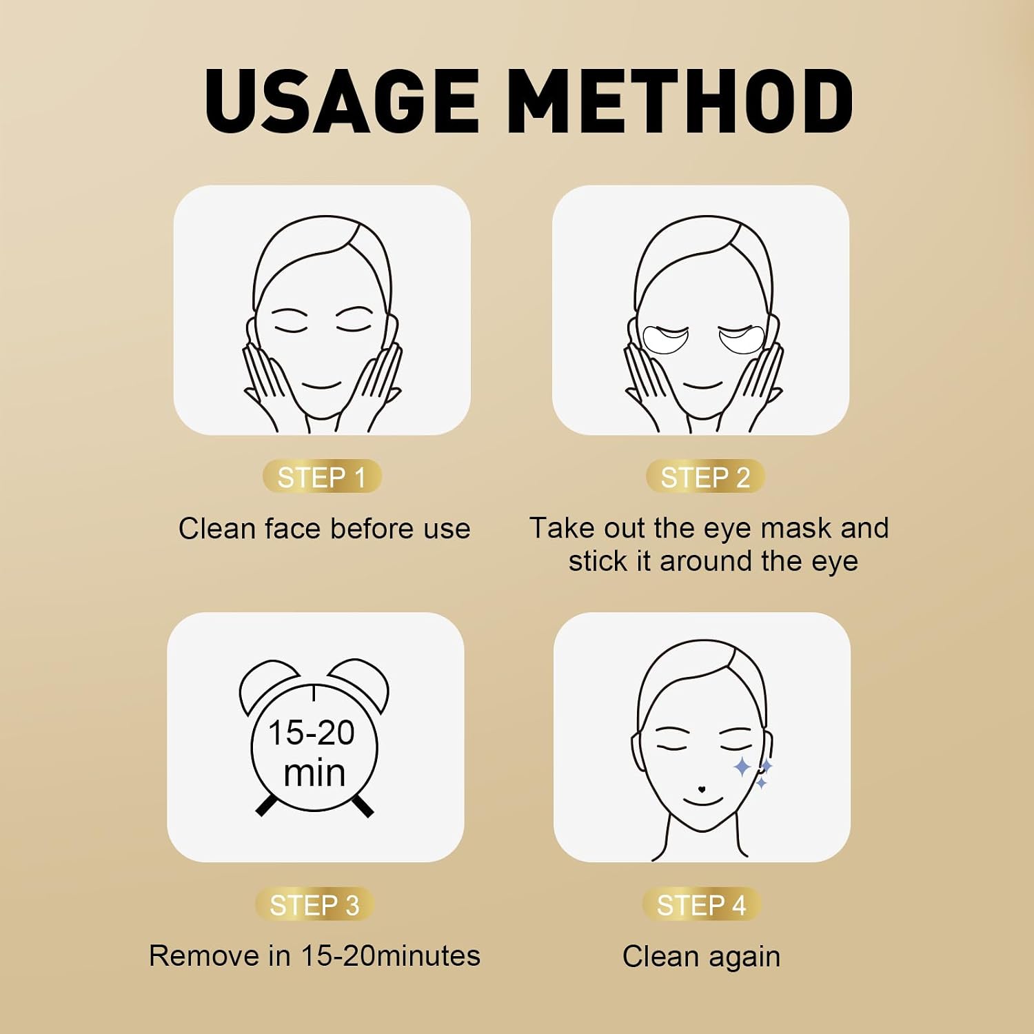 Thumbnail 6 de CHMI 24K Gold Under Eye Patches (50 Pairs) for Puffy Eyes, Dark Circles, and Wrinkles