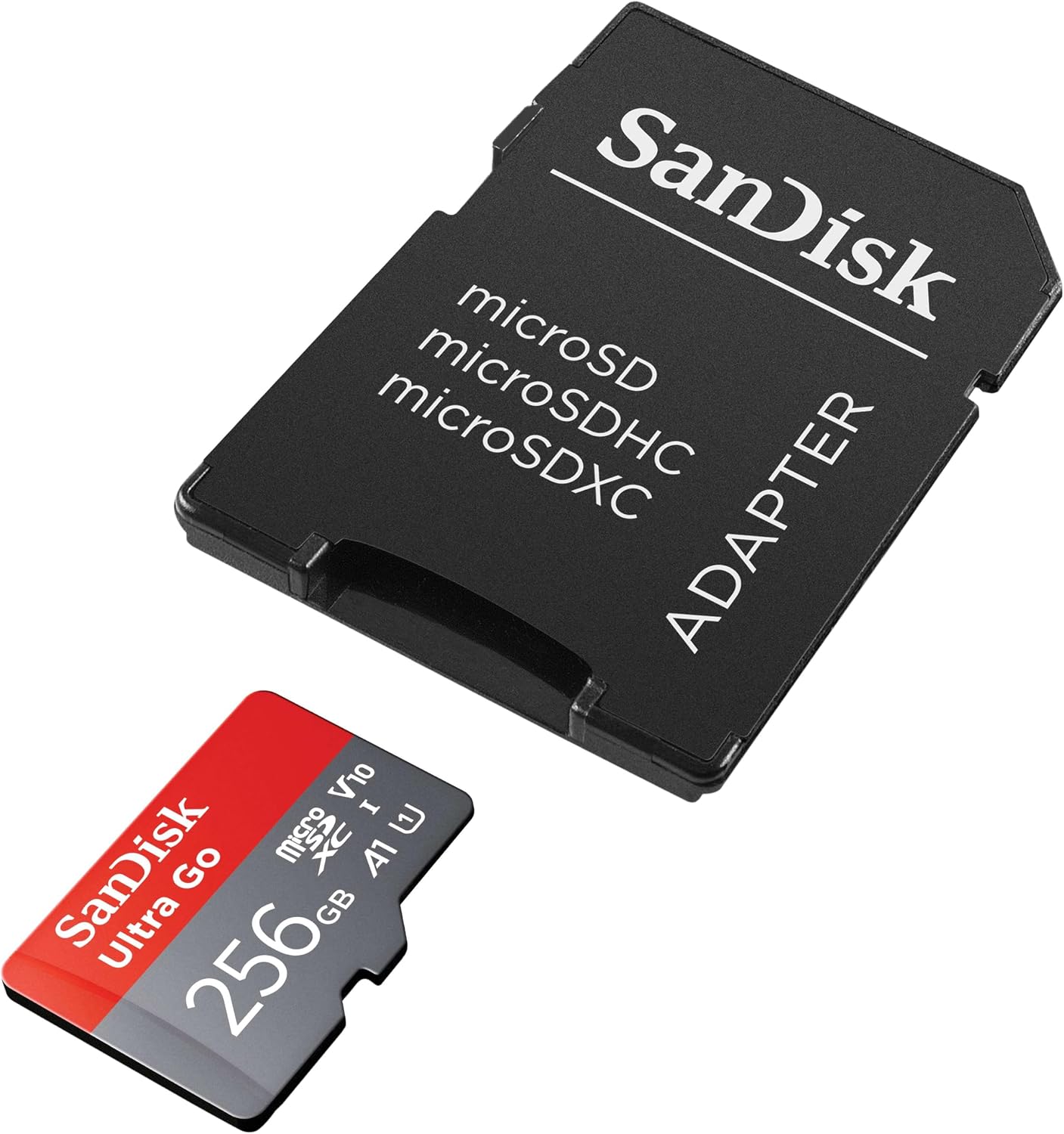 Thumbnail 2 de SanDisk Ultra Go microSDXC 256 GB + SD-Adapter (bis zu 150 MB/s, A1, UHS-I, Class 10, U1)