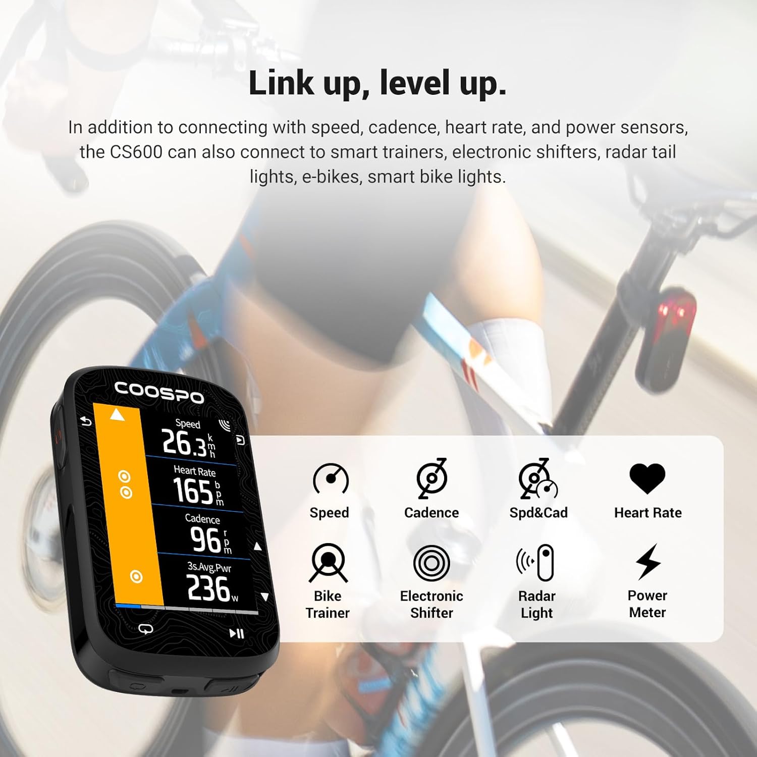 Thumbnail 6 de COOSPO CS600 GPS bike computer 2.4-inch
