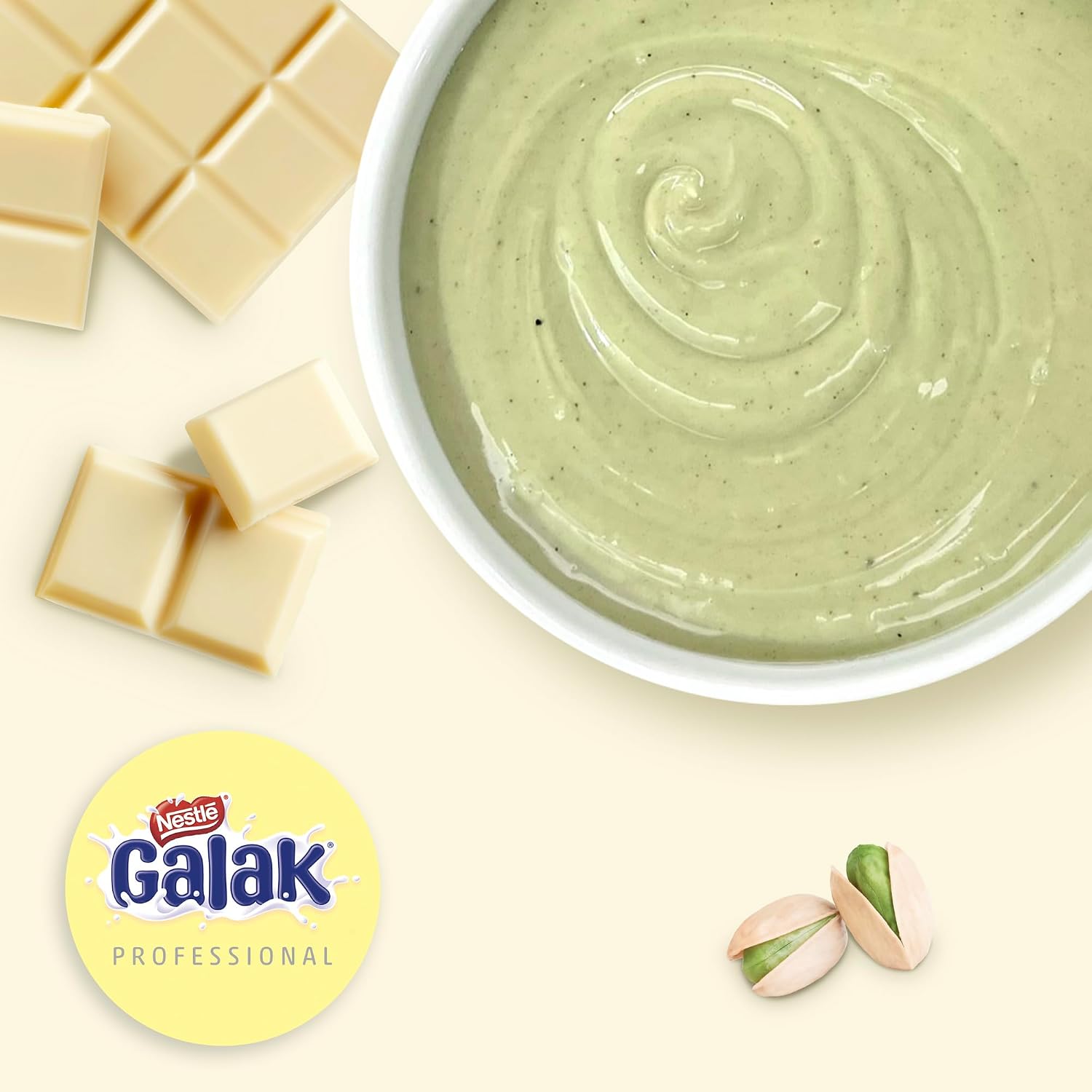 Detalle 2 de Milkybar Untable de Pistacho 🥜 - Cubo 3kg