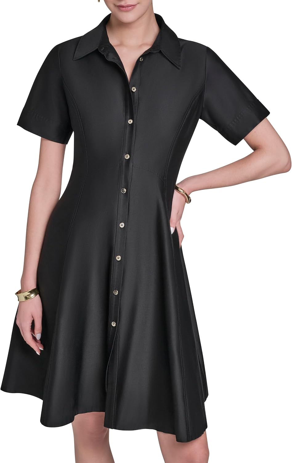 Thumbnail 6 de Halston Shirt Dress, Cotton Sateen