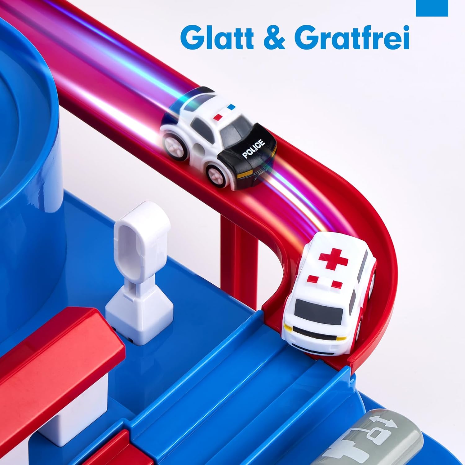 Thumbnail 6 de hahaland Auto-Spielzeug ab 3 Jahre – interaktive Rennbahn mit 3 Fahrzeugen, Montessori & STEM