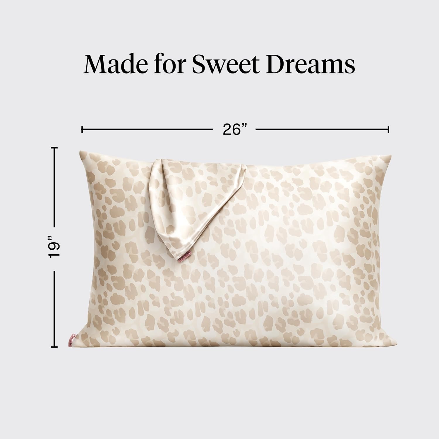 Detalle 2 de Kitsch 2 Satin Pillowcase with Zipper, Standard 19 x 26 in, Leopard