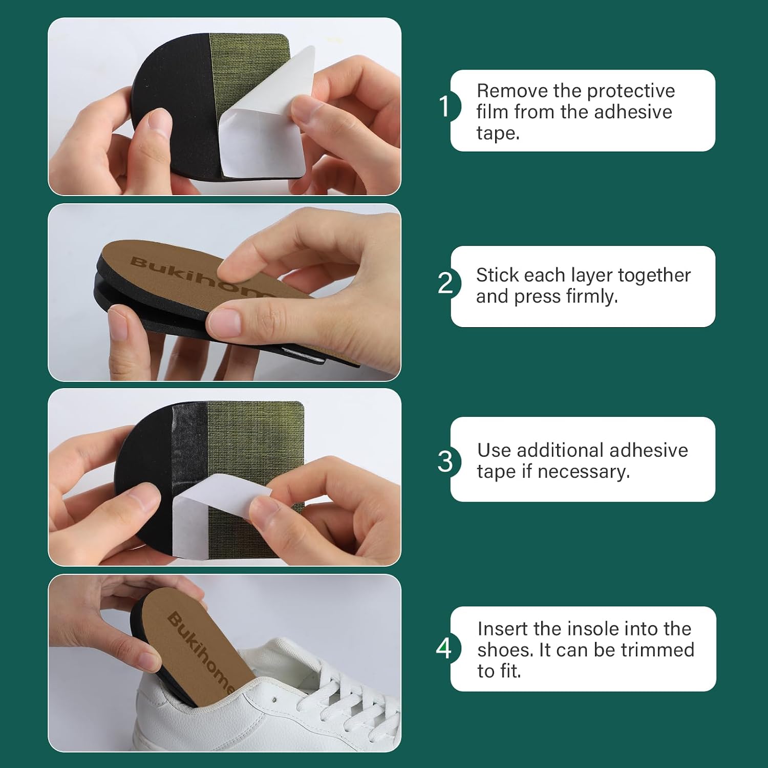 Thumbnail 6 de Bukihome Adjustable Heel Lift Inserts