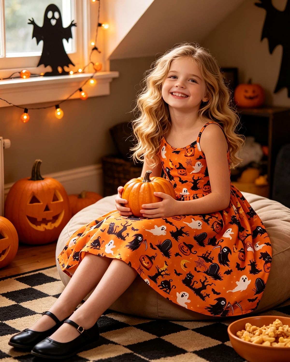 Detalle 2 de Funnycokid Girls Dress Set for Ages 5–12